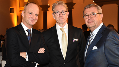 Friedemann Schmidt (Präsident der ABDA), Dr. Andreas Gassen (Vorsitzender des Vorstandes der KBV), Dr. Wolfgang Eßer (Vorsitzender des Vorstandes der KZBV bis 2023)